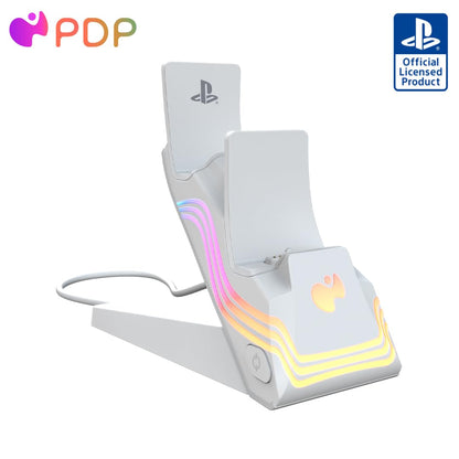 Pdp Ps5 Afterglow Wave Dual Charger White