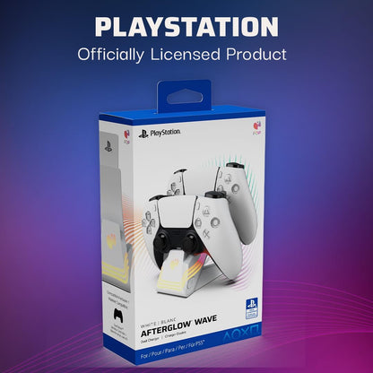 Pdp Ps5 Afterglow Wave Dual Charger White