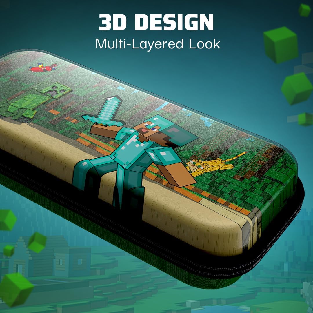 PDP Nintendo Switch Travel Case – MINECRAFT FOREST BATTLE