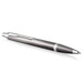 Parker Penna a sfera IM Writing Rituals, finitura grigia con sfumatura, puntale cromato, punta media, inchiostro blu, confezione regalo