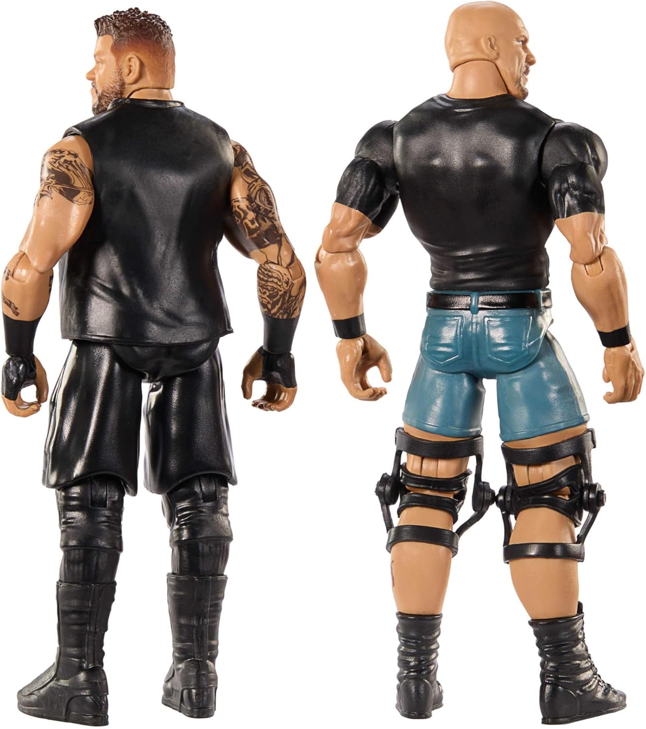 Mattel WWE Main Event Championship Showdown 2-Pack Action Figures & Accessory, Series #20 “Stone Cold” Steve Austin vs Kevin Owens Collectible Set, JCV70