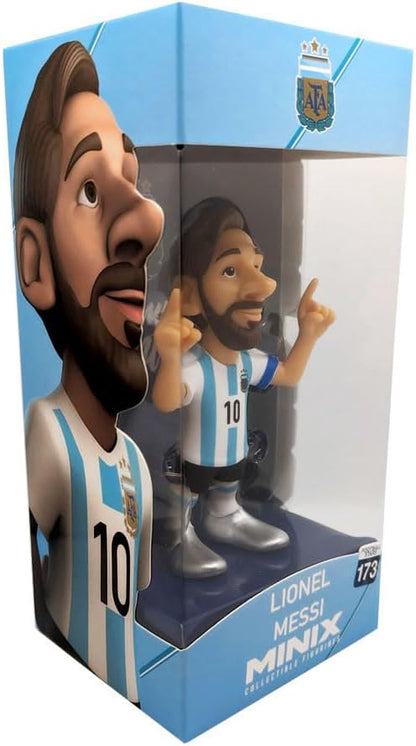 MINIX COLLECTIBLE FIGURINES - Lionel Messi, Official Argentina, Sports Collectable 12 cm Figurine, Unique Soccer Gift for All Ages, Football Stars