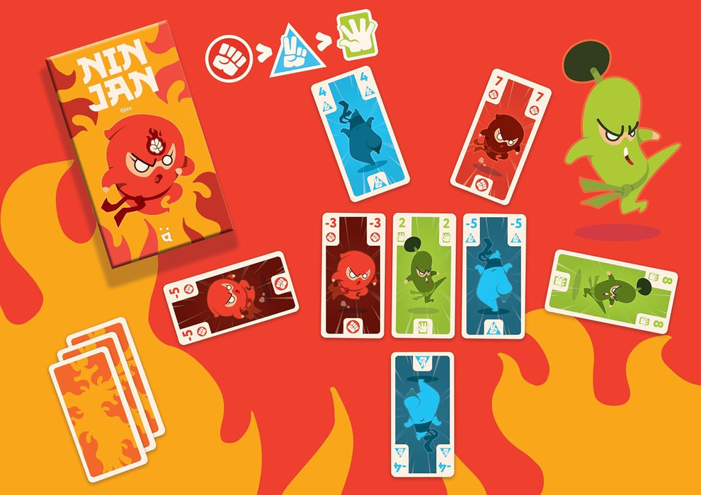 Helvetiq | Ninjan | Card Game | Ages 7+ | 2-5 Players | 15 Minutes Playing Time