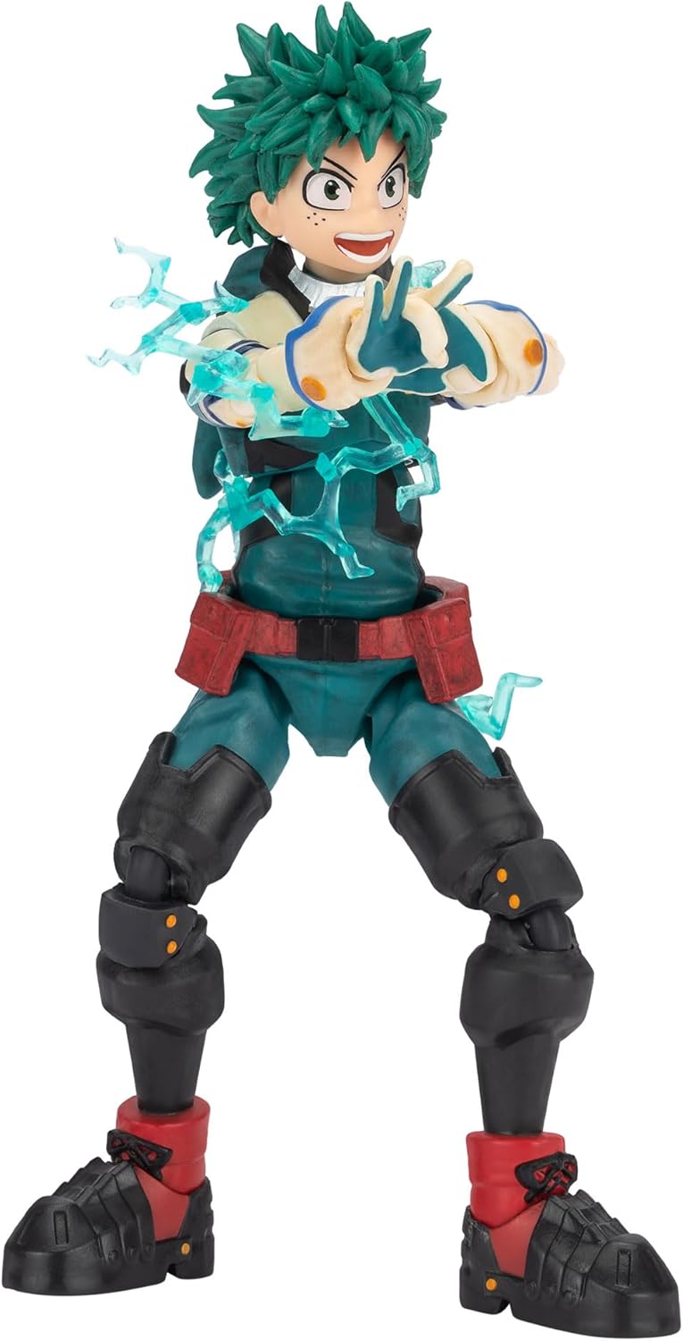 Total Anime My Hero Academia Izuku Midoriya - 6.5-Inch Figure with Swappable Faceplates, Alternate Hands, and Energy Effects