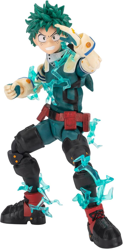Total Anime My Hero Academia Izuku Midoriya - 6.5-Inch Figure with Swappable Faceplates, Alternate Hands, and Energy Effects