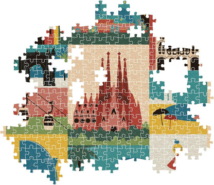 Clementoni Barcelona Puzzle 1000 Teile Erwachsene - Spanien Puzzle Erwachsene in 70 x 50 cm - Puzzle Erwachsene anspruchsvoll von Clementoni 39847