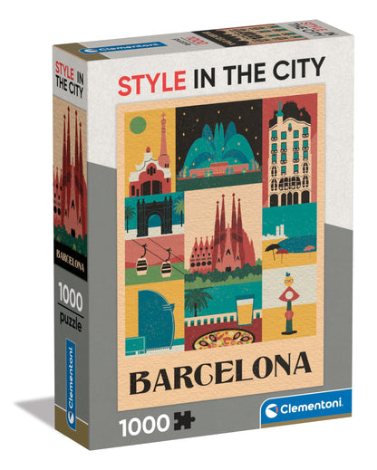 Clementoni Barcelona Puzzle 1000 Teile Erwachsene - Spanien Puzzle Erwachsene in 70 x 50 cm - Puzzle Erwachsene anspruchsvoll von Clementoni 39847