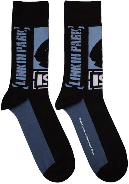 Rock Off officially licensed products Linkin Park Crouching Band Logo Ankle Socks UK Size 7-11, black, M