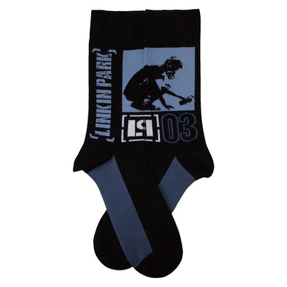 Rock Off officially licensed products Linkin Park Crouching Band Logo Ankle Socks UK Size 7-11, black, M
