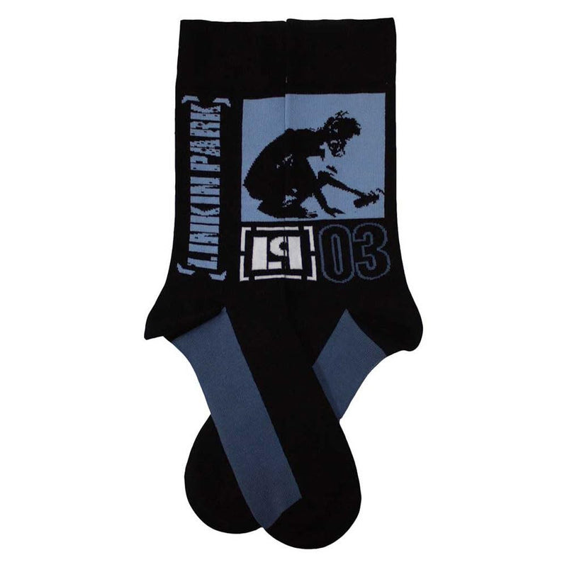 Rock Off officially licensed products Linkin Park Crouching Band Logo Ankle Socks UK Size 7-11, black, M