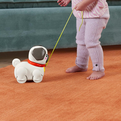 Fisher-Price Baby & Toddler Pull Toy FP Pets Walk-The-Pup-Pug with Motion & Sounds for Kids Ages 12+ Months, HTW94