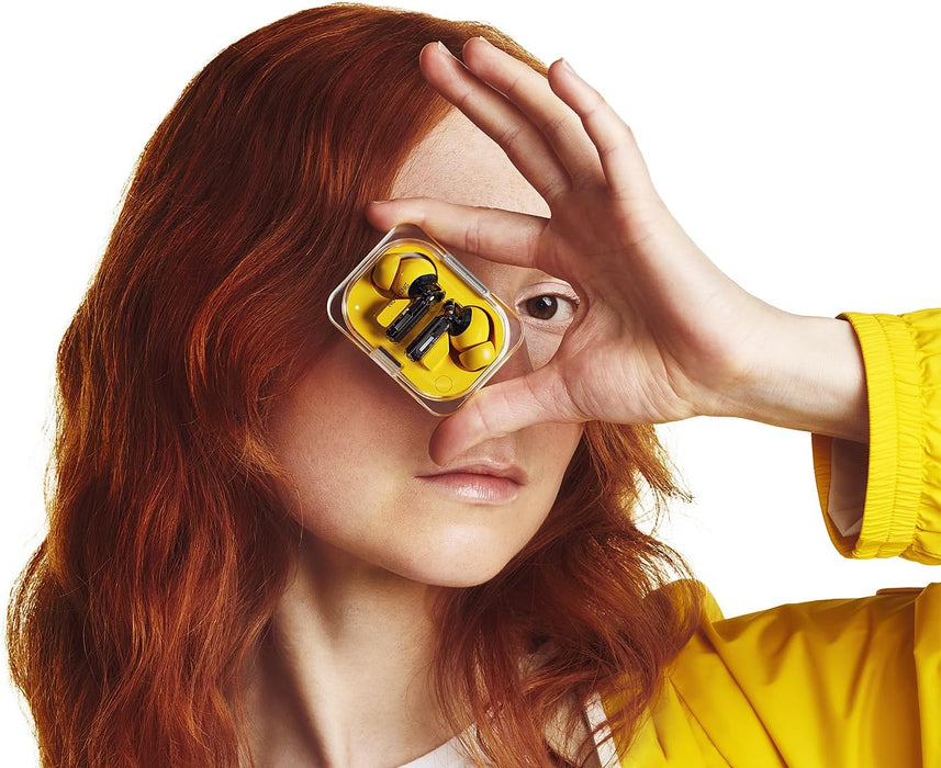 Nothing Ear (a) wireless ear buds with Active Noise Cancelling, Bass Enhance Algorithm and up to 42.5 hours of listening time - Yellow