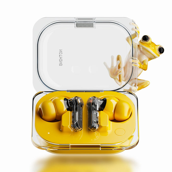 Nothing Ear (a) wireless ear buds with Active Noise Cancelling, Bass Enhance Algorithm and up to 42.5 hours of listening time - Yellow