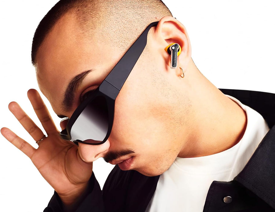Nothing Ear (a) wireless ear buds with Active Noise Cancelling, Bass Enhance Algorithm and up to 42.5 hours of listening time - Yellow