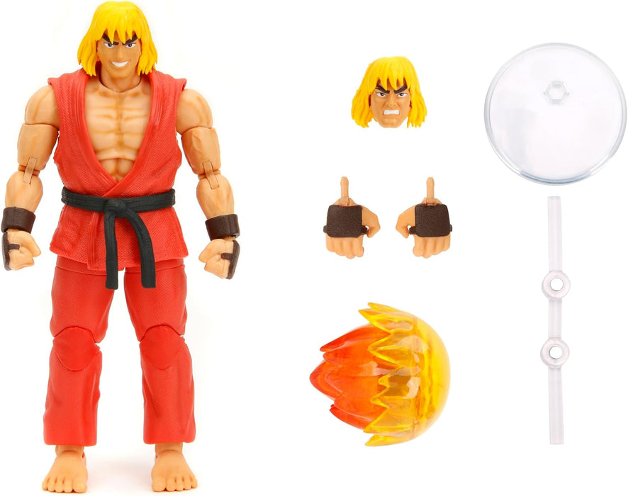 Street Fighter II 6" Ken Figure Action Figure, Toys for Kids and Adults