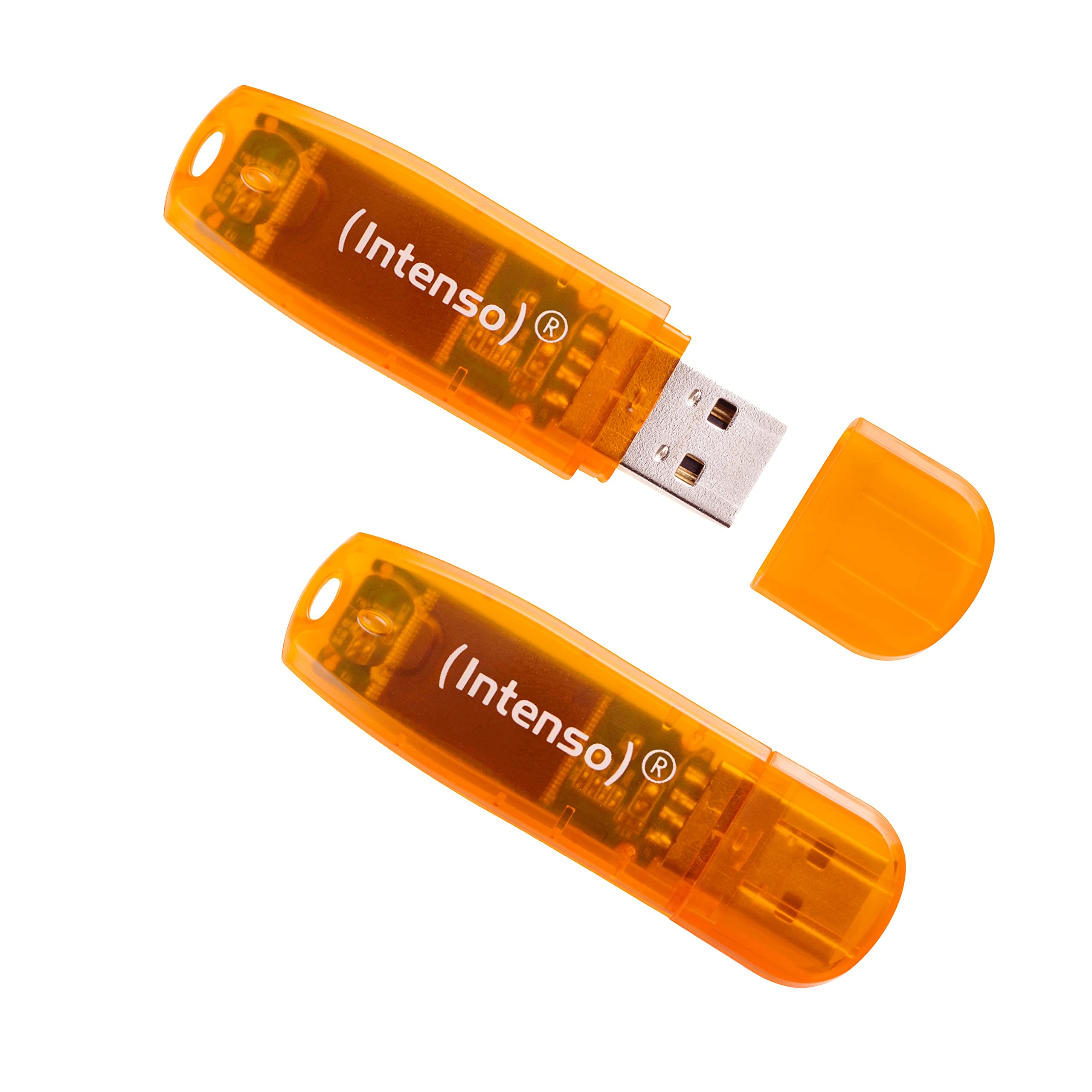 Intenso Rainbow Line 2x 64GB USB 2.0 Flash Drive Twin Pack Orange 64 GB - 2er Pack