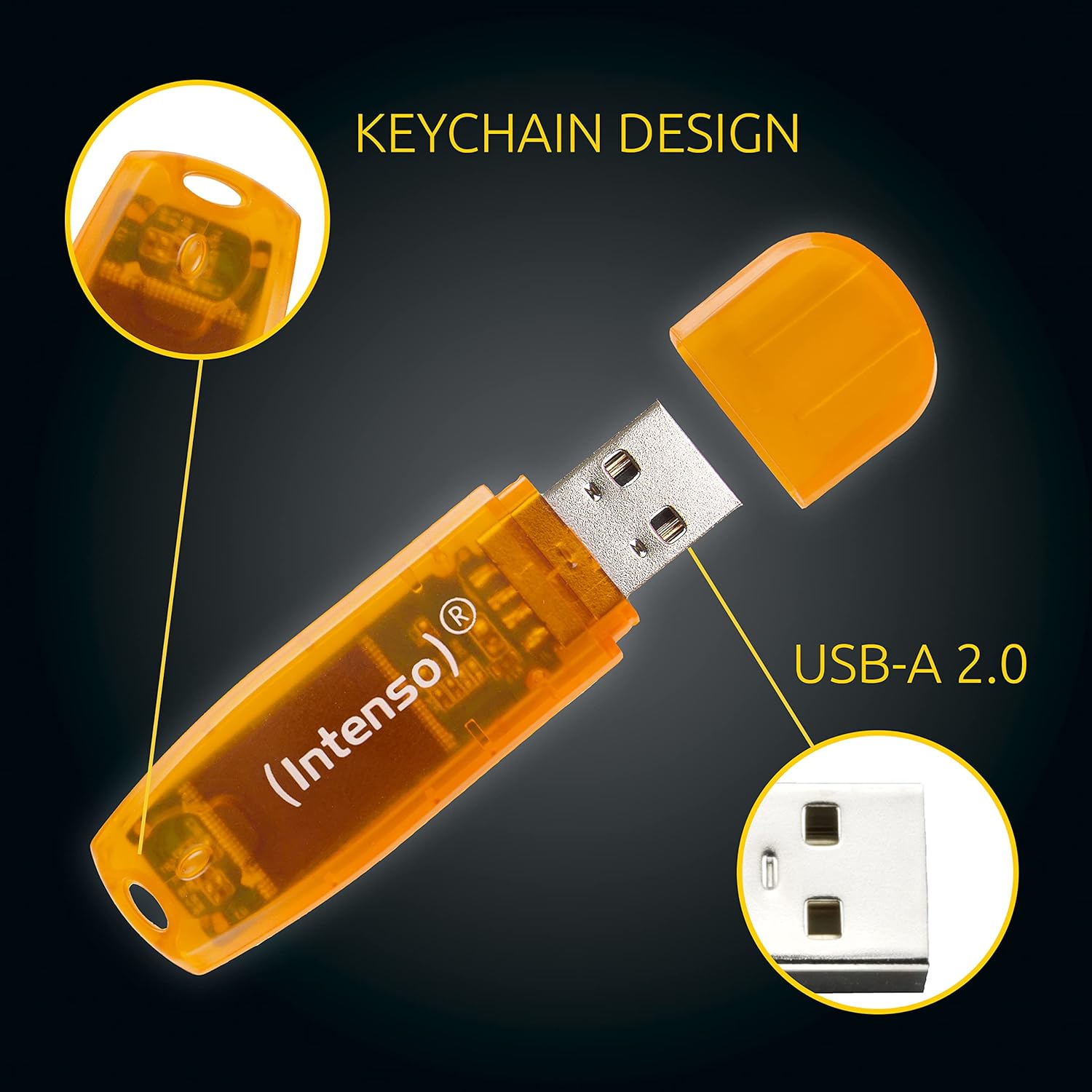 Intenso Rainbow Line 2x 64GB USB 2.0 Flash Drive Twin Pack Orange 64 GB - 2er Pack