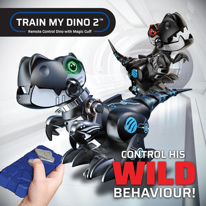 SilverLit YCOO Train My Dino II - Interactive Dinosaur Toy with Gesture Control & Remote, Fun Robot Toy for Kids with2 Play Modes (Wild & Mild), Intelligent Sensor, Fun Chasing Action, for Kids 5+