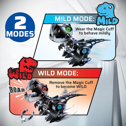 SilverLit YCOO Train My Dino II - Interactive Dinosaur Toy with Gesture Control & Remote, Fun Robot Toy for Kids with2 Play Modes (Wild & Mild), Intelligent Sensor, Fun Chasing Action, for Kids 5+