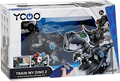 SilverLit YCOO Train My Dino II - Interactive Dinosaur Toy with Gesture Control & Remote, Fun Robot Toy for Kids with2 Play Modes (Wild & Mild), Intelligent Sensor, Fun Chasing Action, for Kids 5+