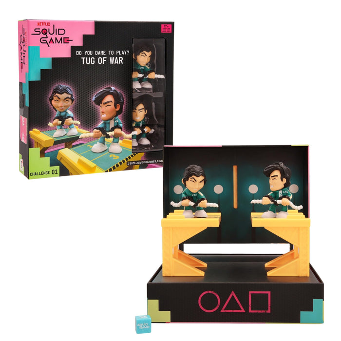 IMC Toys Squid Game Challenge Tug of War, from the Netflix Series, Game Challenges To Play And Display, Includes Mini Set And Figurines, Gift Toy for Adults Age +17