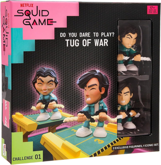 IMC Toys Squid Game Challenge Tug of War, from the Netflix Series, Game Challenges To Play And Display, Includes Mini Set And Figurines, Gift Toy for Adults Age +17