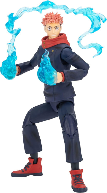 Total Anime Jujutsu Kaisen Yuji Itadori - 6.5-Inch Figure with Swappable Faceplates, Alternate Hands, and Energy Effects