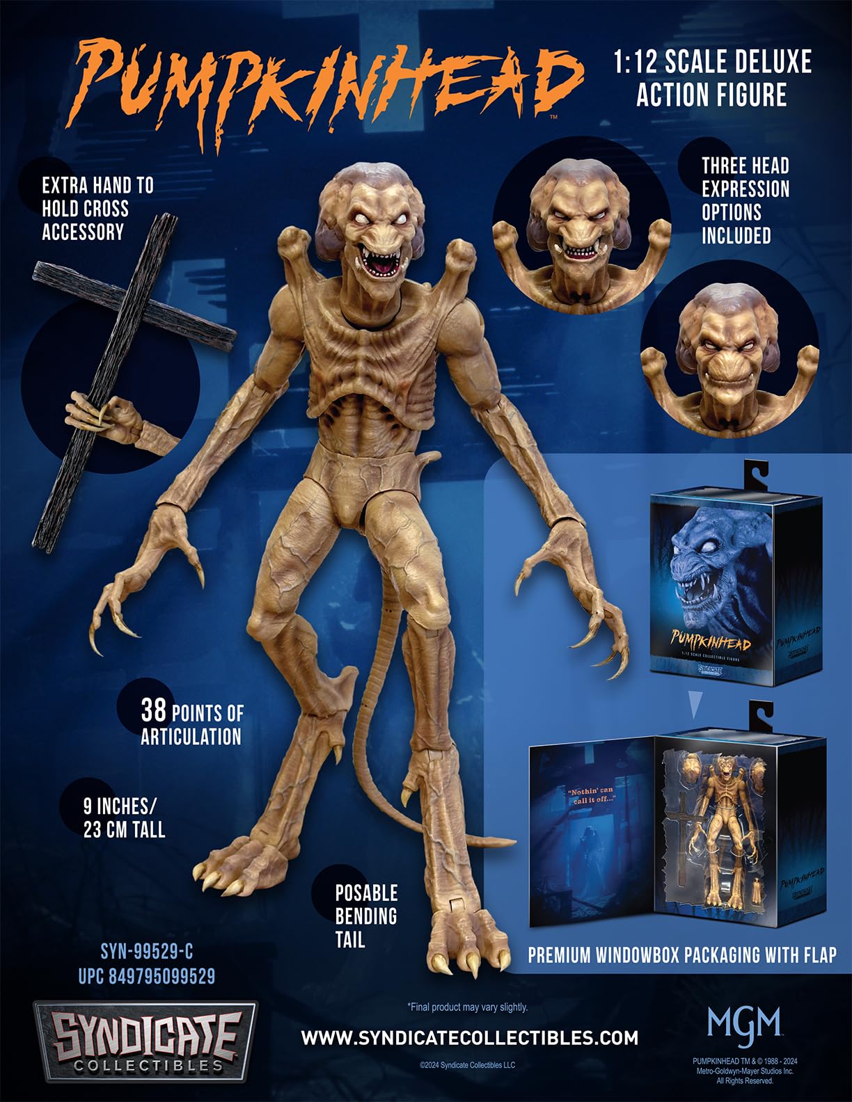 Pumpkinhead 1:12 Scale Movable Action Figure | in Scale with 38 Points of Articulation