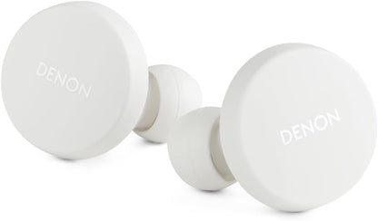 Denon PerL True Wireless Earbuds, Personalised Sound Profile, Noise Cancelling Earbuds, Water Resistant Earphones, with Built in Microphones and Long Battery Life - White