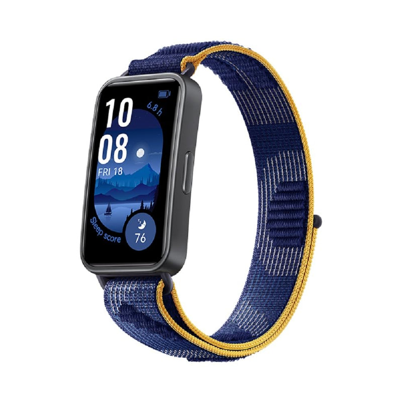 HUAWEI Band 9, Comfortable All-Day Wearing, Science-based Sleep Tracking, up to 14 days Battery life, Intelligent Brightness Adjustments, 100 workout modes, Compatible with iOS&Android Blue Nylon
