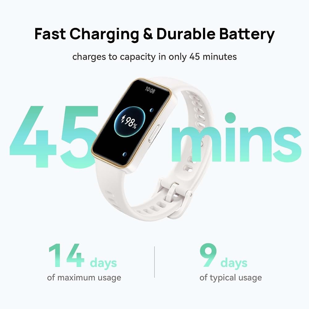 HUAWEI Band 9, Comfortable All-Day Wearing, Science-based Sleep Tracking, up to 14 days Battery life, Intelligent Brightness Adjustments, 100 workout modes, Compatible with iOS&Android Blue Nylon