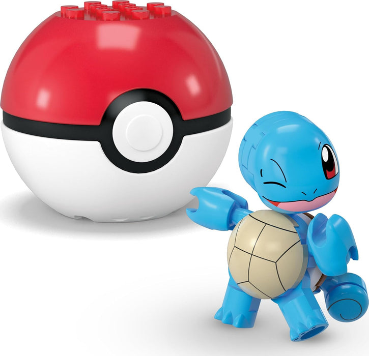 MEGA Pokémon Building Toys Set Squirtle & Cubone with 45 Pieces, 2 Poseable Characters and Poké Ball, 2 Inches Tall, for Kids, HXP15