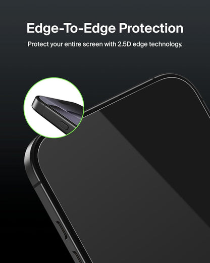 Belkin ScreenForce UltraGlass 2 iPhone 16 Pro Max Screen Protector, scratch-resistant, 9H hardness tested glass, slim design, with bubble-free application, full screen coverage for iPhone 16 Pro Max