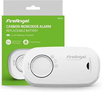 Fireangel Fa3313-Eux10 Koolmonoxidemelder Werkt Op Batterijen Detectie Van Koolmonoxide