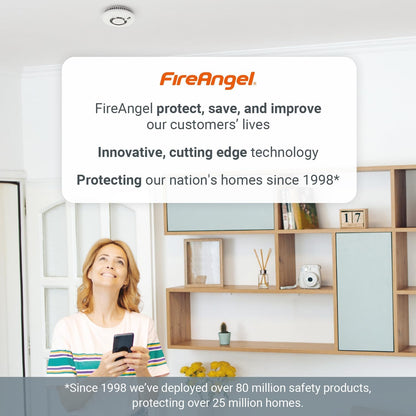 Fireangel Fa3313-Eux10 Koolmonoxidemelder Werkt Op Batterijen Detectie Van Koolmonoxide