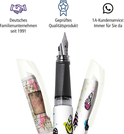 Best Writer Calligraphy Pen Campus Girls Coloured Feather