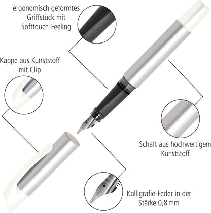 Best Writer Calligraphy Pen Campus Girls Coloured Feather