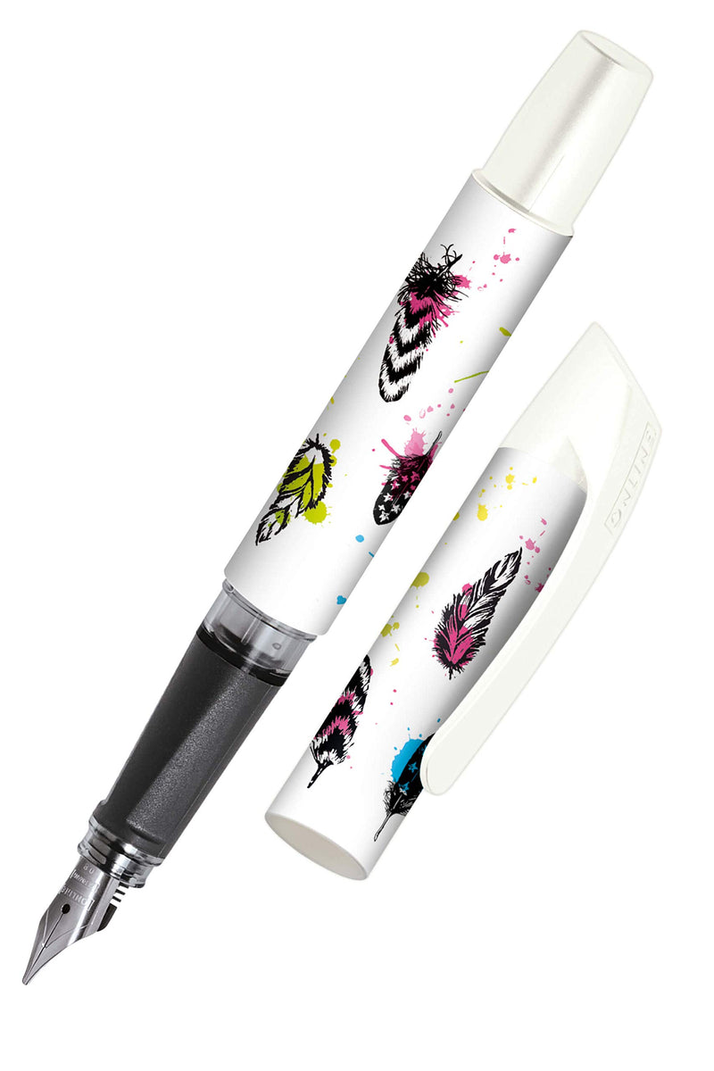 Best Writer Calligraphy Pen Campus Girls Coloured Feather