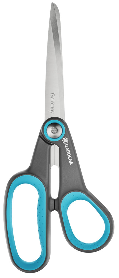 GARDENA MultiCut: comfortable all-purpose scissors for household and garden, stainless steel blades, handles made from recycled plastic, for left- and right-handed people (12215-20