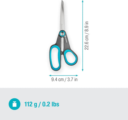 GARDENA MultiCut: comfortable all-purpose scissors for household and garden, stainless steel blades, handles made from recycled plastic, for left- and right-handed people (12215-20