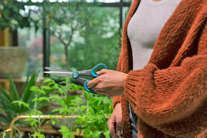 GARDENA MultiCut: comfortable all-purpose scissors for household and garden, stainless steel blades, handles made from recycled plastic, for left- and right-handed people (12215-20
