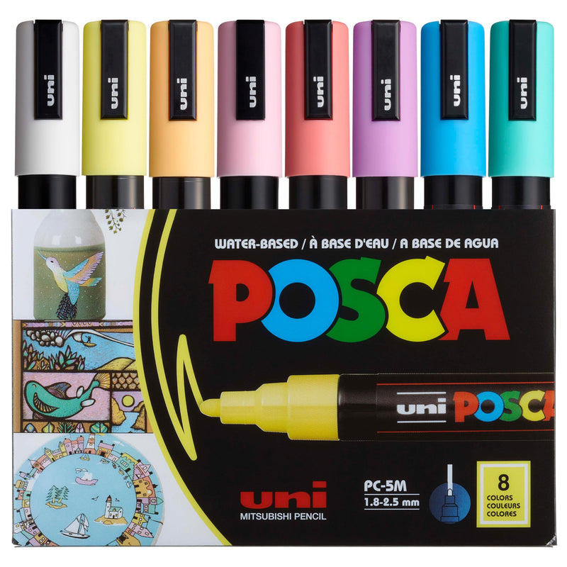 Posca Marker Rundspitze 8Er Set 1.8-2.5Mm, Softcolors