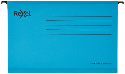Rexel Classic 2115590 - Carpetas colgantes (tamaño folio, 25 unidades), color