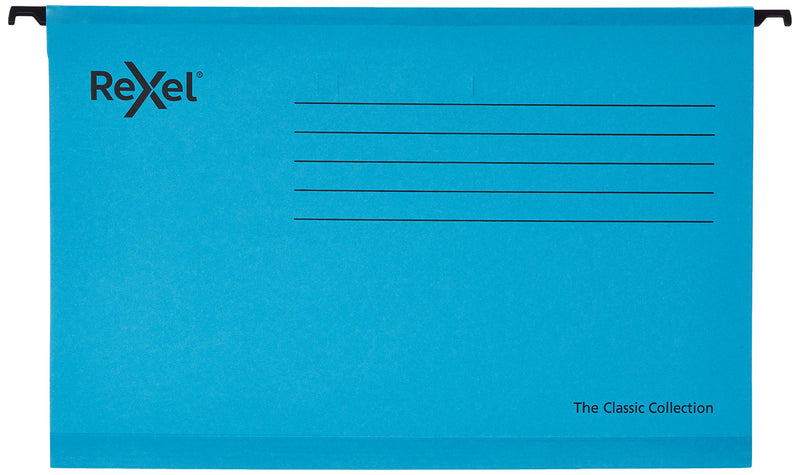 Rexel Classic 2115590 - Carpetas colgantes (tamaño folio, 25 unidades), color