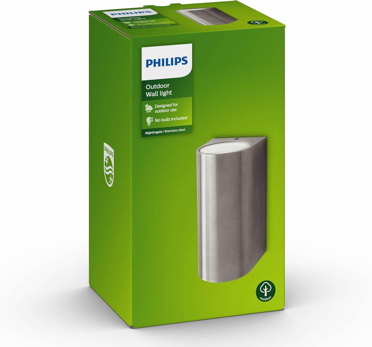 Philips Nightingale Muurlamp - Rvs