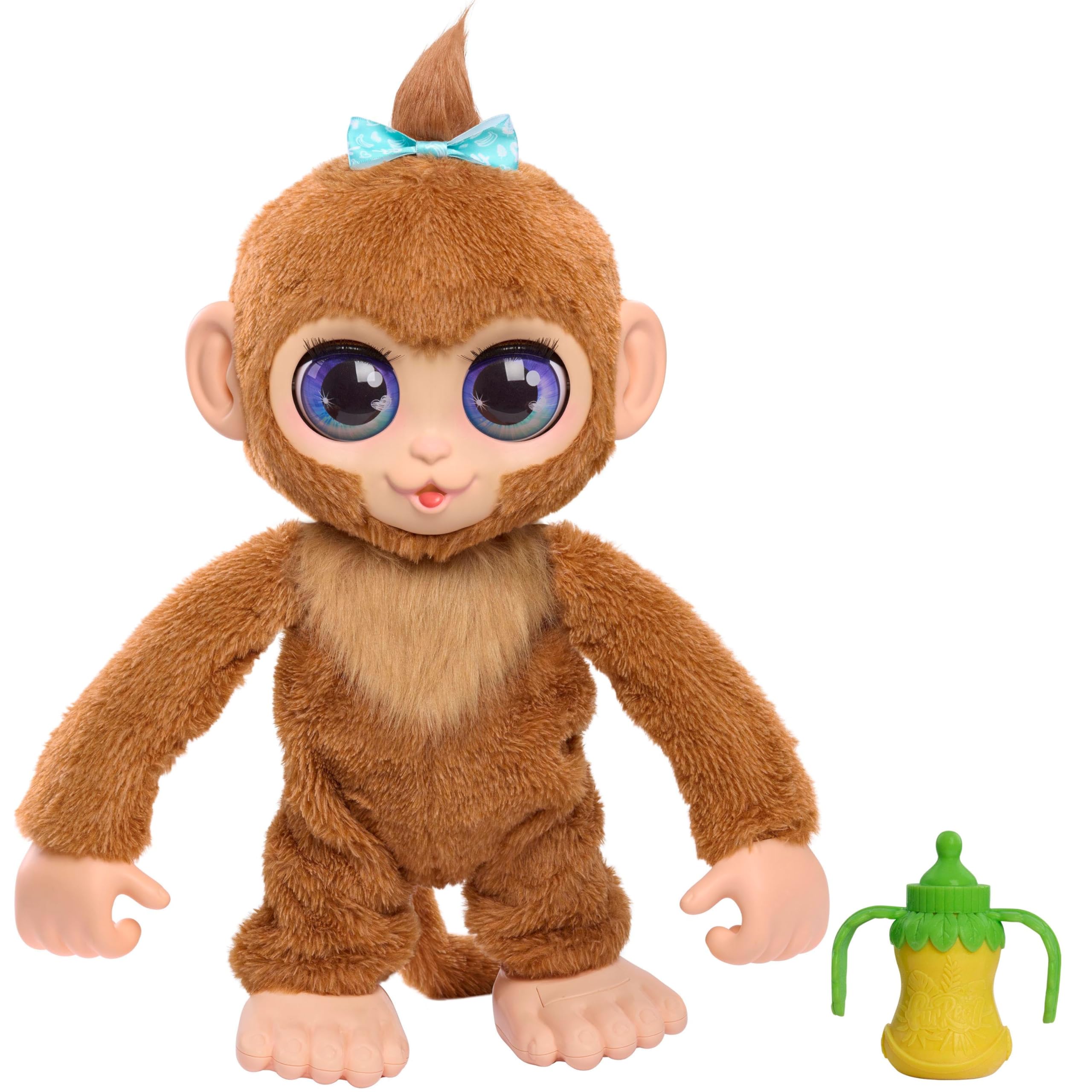 Just Play furReal Peanut the Playful Monkey Interactive Toy, Realistic Plush with over 100 Reactions, Large 15-inch Stuffed Animal, Kids Toys for Ages 4 Up Peanut the Monkey