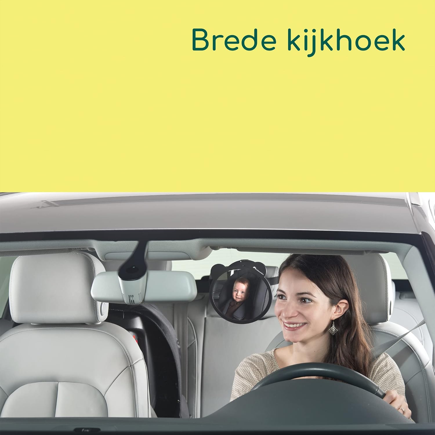 Bebeconfort Achterbankspiegel, Achteruitkijkspiegel, Verstelbare autospiegel, Achterbank, Veilige autostoelspiegel, Vanaf de geboorte