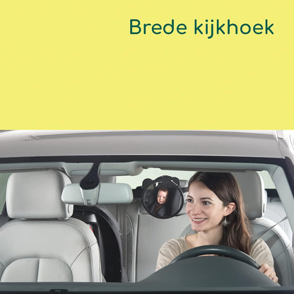Bebeconfort Achterbankspiegel, Achteruitkijkspiegel, Verstelbare autospiegel, Achterbank, Veilige autostoelspiegel, Vanaf de geboorte