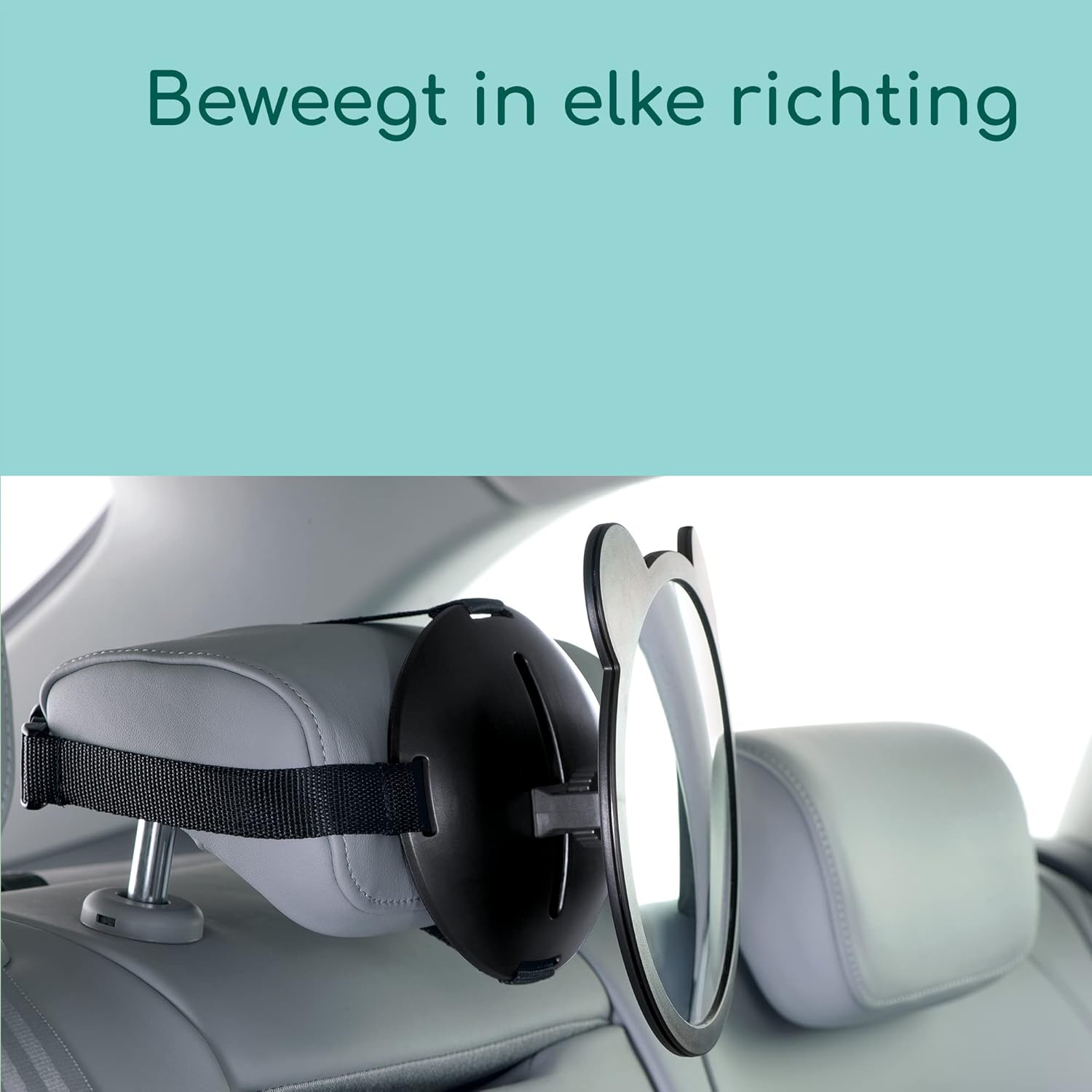 Bebeconfort Achterbankspiegel, Achteruitkijkspiegel, Verstelbare autospiegel, Achterbank, Veilige autostoelspiegel, Vanaf de geboorte
