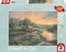 Schmidt Spiele Puzzle de 1000 Piezas (59774) Amanecer en el Valle Esmeralda, Thomas Kinkade, Multicolor, Talla única (CSG59774